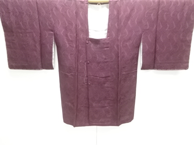 JAPANESE KIMONO / UNUSED MICHIYUKI COAT / WOVEN ABSTRACT FLOWER